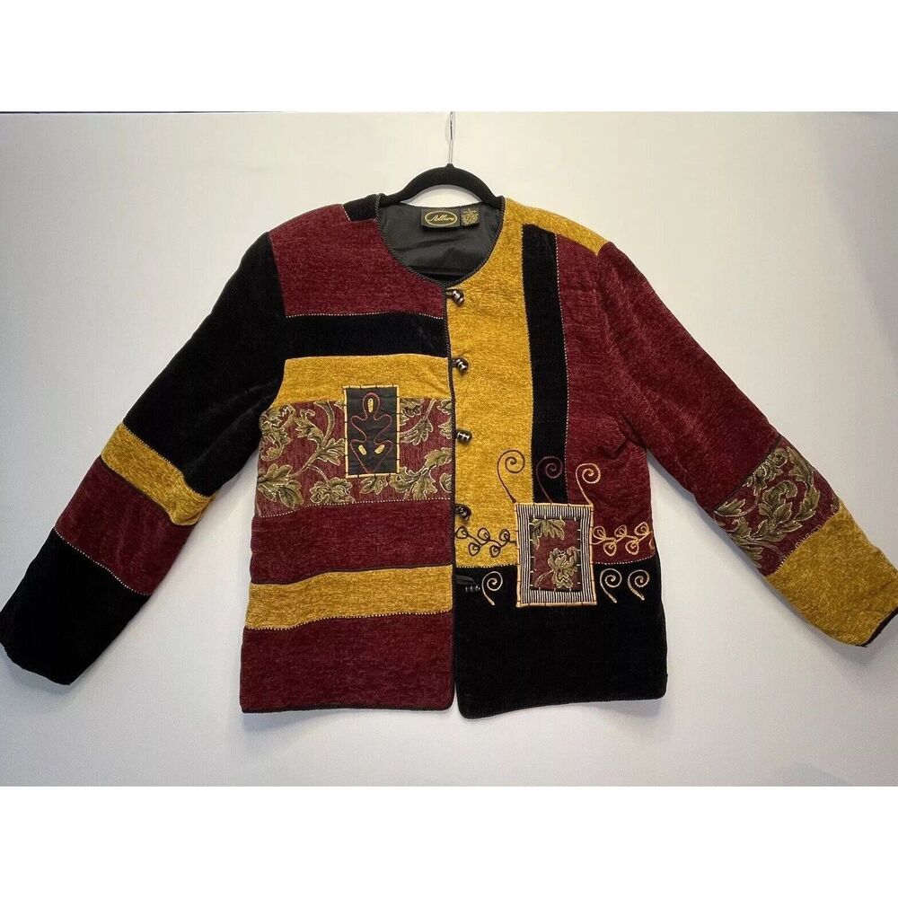 Vintage Allure Jacket Patchwork Wearable Art Togg… - image 2